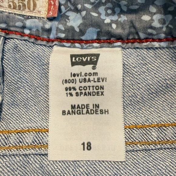 Levi’s Relaxed 550 Blue Denim Jean Shorts Women’s Size 18 - Picture 6 of 11